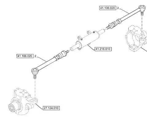 87535704 - Тяга рулевая экскватора-погрузчика